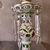Pair of Green Czeck Glass Lamps