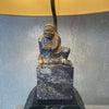Pair of Vintage Chinese Figural Lamps in Soap Stone