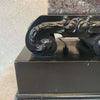 Pair of Vintage Chinese Figural Lamps in Soap Stone