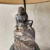 Pair of Vintage Chinese Figural Lamps in Soap Stone