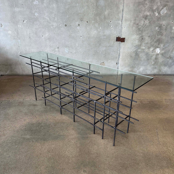 Modernist Welded Steel Console Table By Noir
