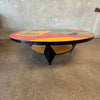 1980's Benjamin Le Memphis Coffee Table With Lower Shelf - Signed By Artist