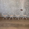 Set of Four Vintage Garden Wrought Iron Chairs