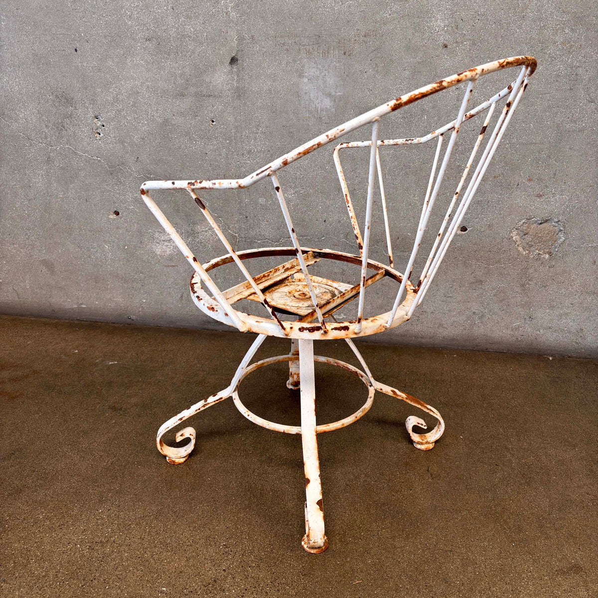 Set of Four Vintage Garden Wrought Iron Chairs