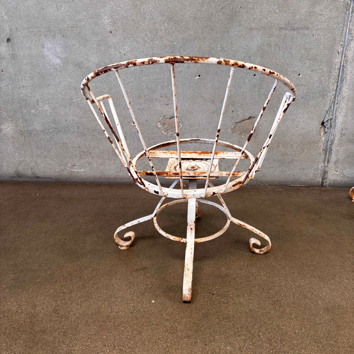 Set of Four Vintage Garden Wrought Iron Chairs