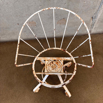 Set of Four Vintage Garden Wrought Iron Chairs