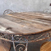 Vintage Garden Wrought Iron & Wood Dining Set