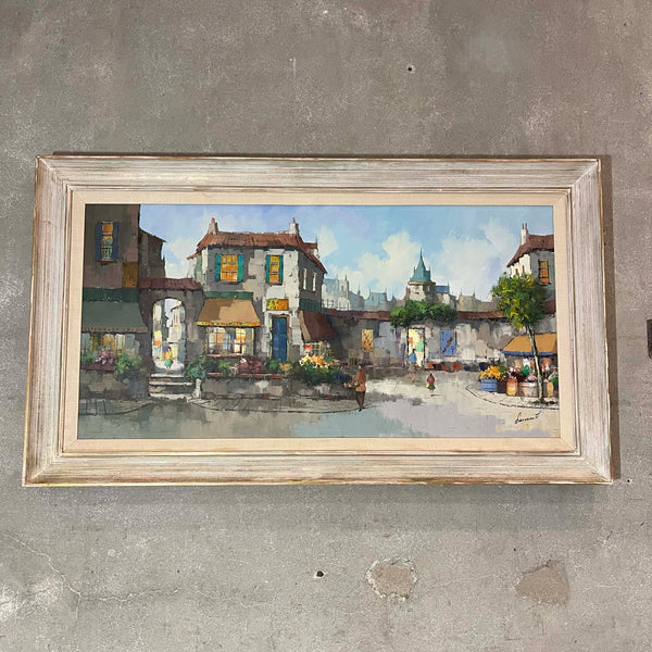 Mid Century Oil On Board Painting