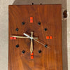Mid Century Modern Solid Walnut Wall Clock - Works