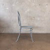 Vintage Caned Detail Iron Chair #3