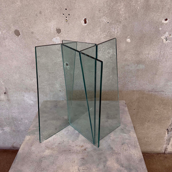 Post Modern Angular Glass Vase Sculpture