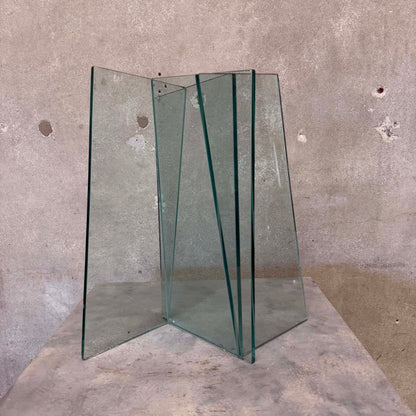 Post Modern Angular Glass Vase Sculpture