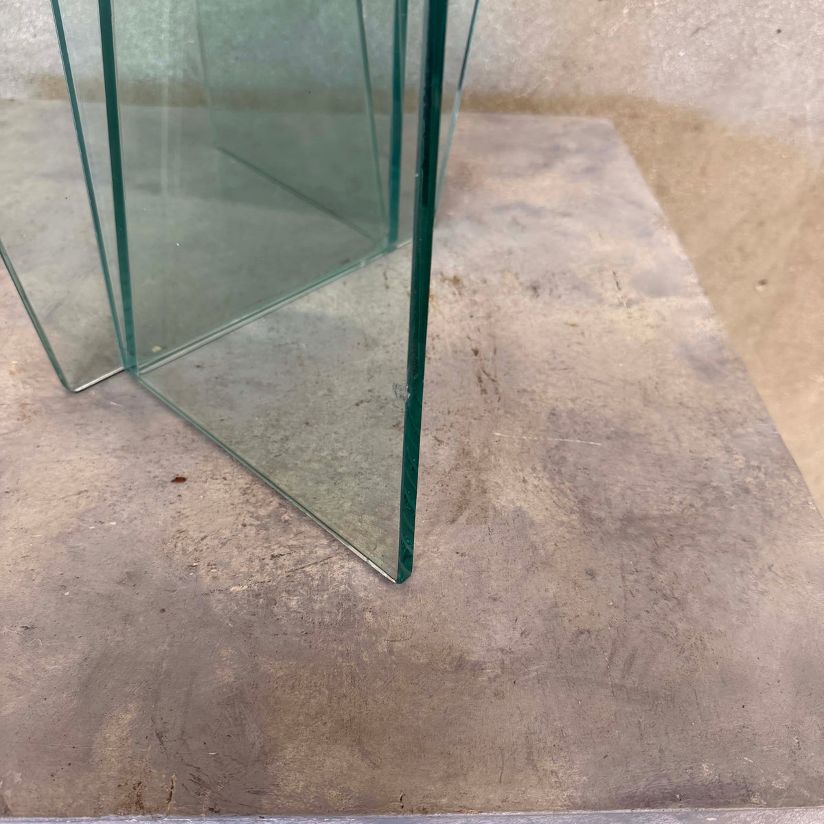 Post Modern Angular Glass Vase Sculpture