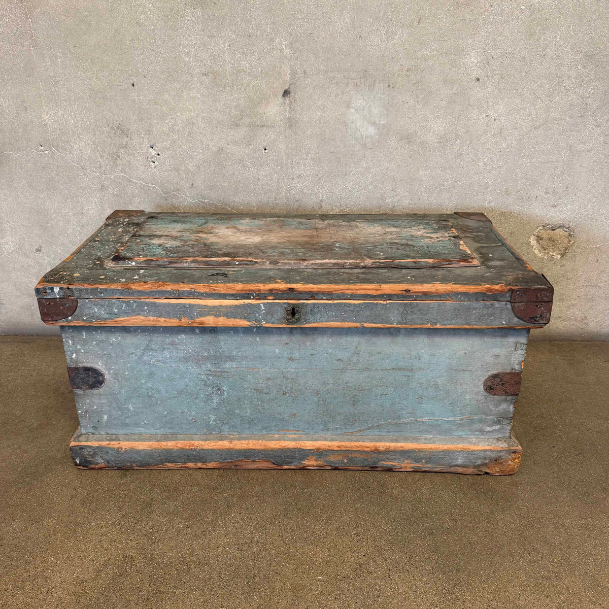 Primitive Blue Storage Trunk