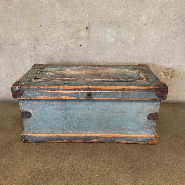 Primitive Blue Storage Trunk