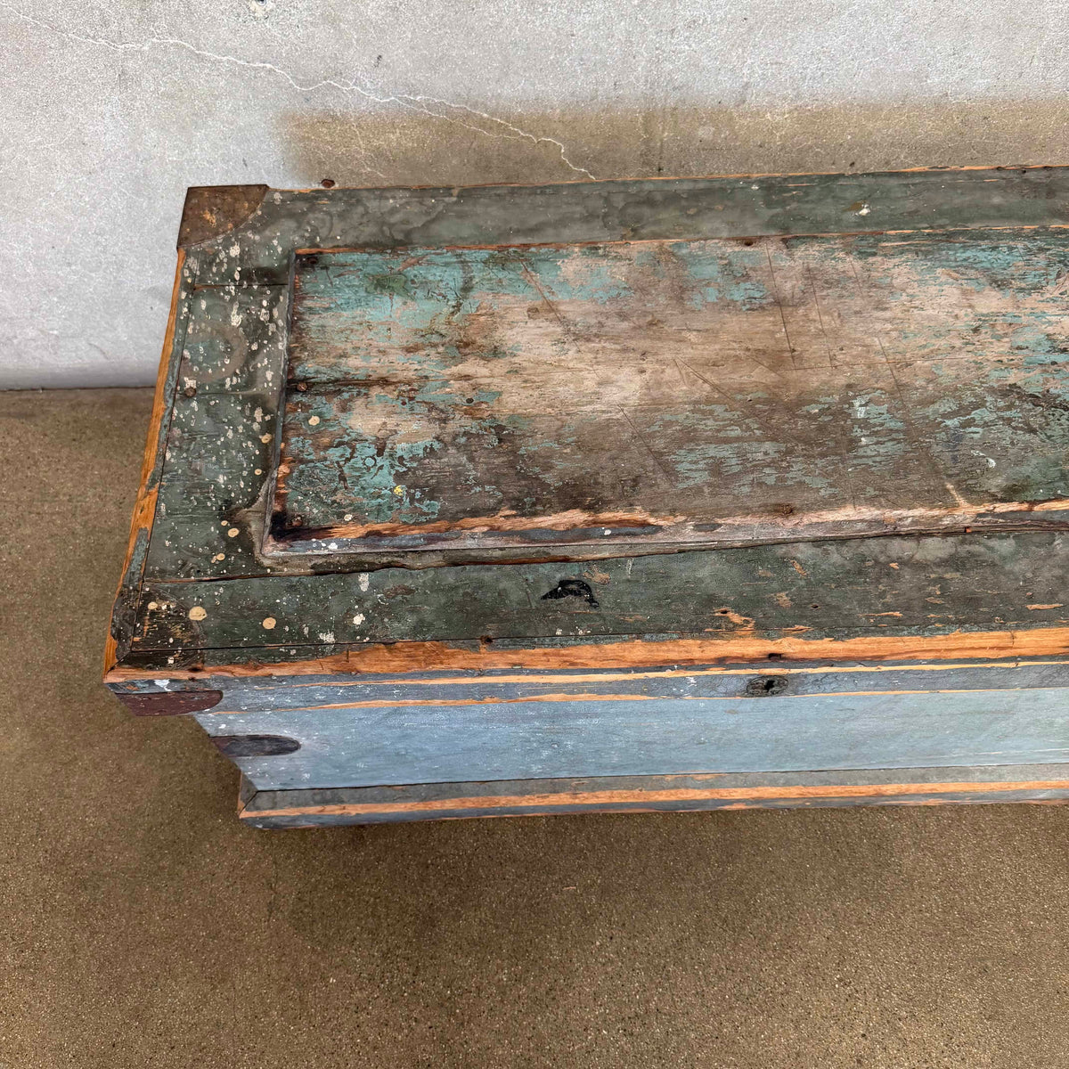 Primitive Blue Storage Trunk