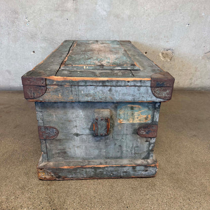 Primitive Blue Storage Trunk