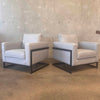 Pair of Mid Century Modern Style Gray and Black Chairs