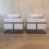 Pair of Mid Century Modern Style Gray and Black Chairs