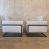 Pair of Mid Century Modern Style Gray and Black Chairs