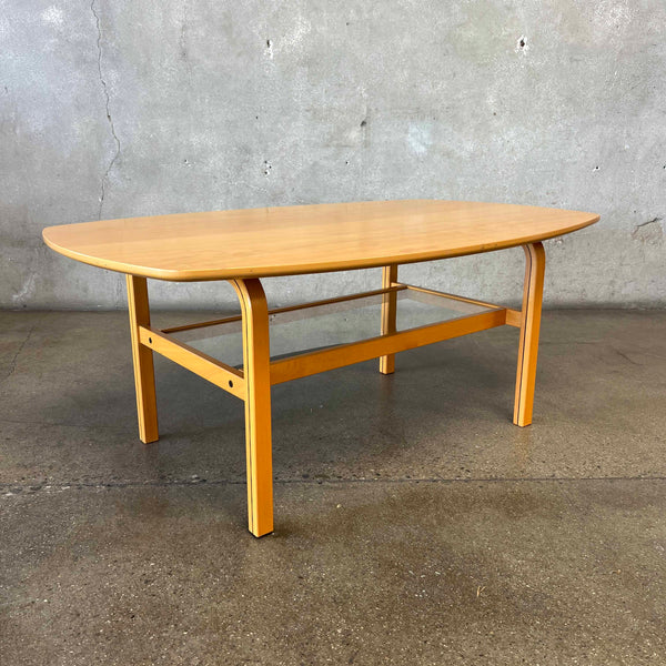 1980's Vintage Ikea Birch Coffee Table By Marianne & Knut Hagberg