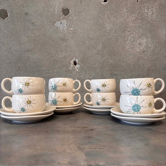 Set of 8 Franciscan Coffee Cups w/Saucers