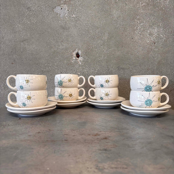 Set of 8 Franciscan Coffee Cups w/Saucers