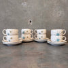 Set of 8 Franciscan Coffee Cups w/Saucers