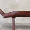 Folk Art Forged Iron Deer Planter