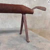 Folk Art Forged Iron Deer Planter