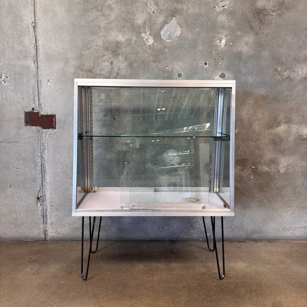 Glass Display Case on Hairpin Legs