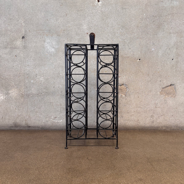 1970's Wrought Iron Wine Rack