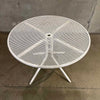 Mid Century Modern White Metal Patio Set