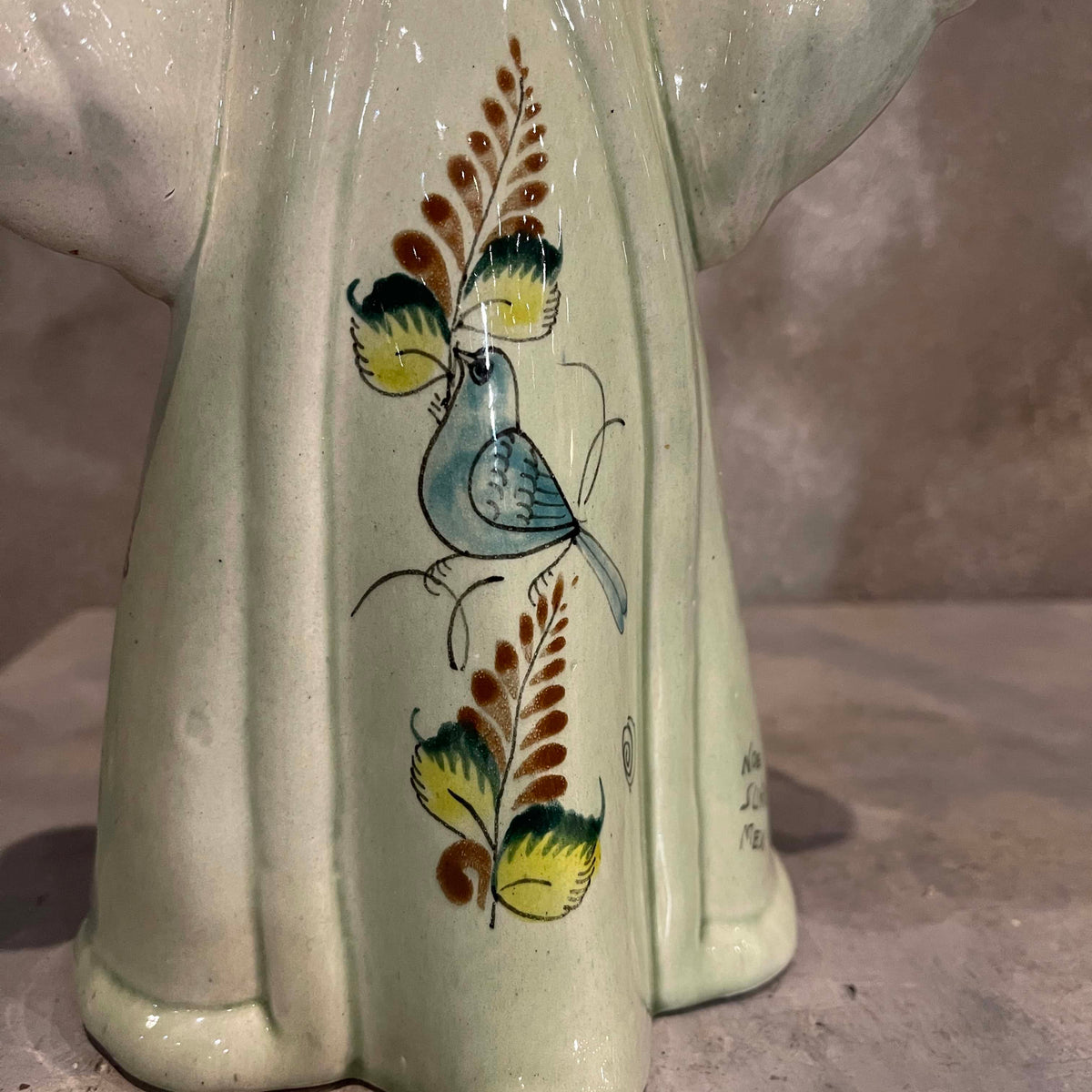 Pair of Vintage Mexican Pottery Noe Suro Candle Holders Angels