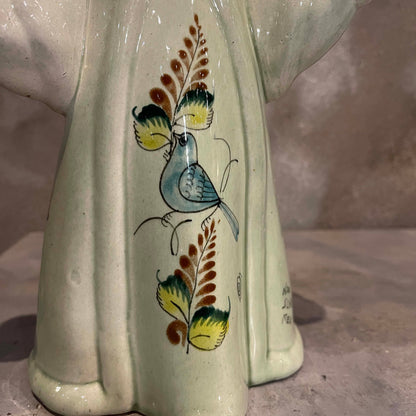 Pair of Vintage Mexican Pottery Noe Suro Candle Holders Angels