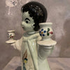 Pair of Vintage Mexican Pottery Noe Suro Candle Holders Angels