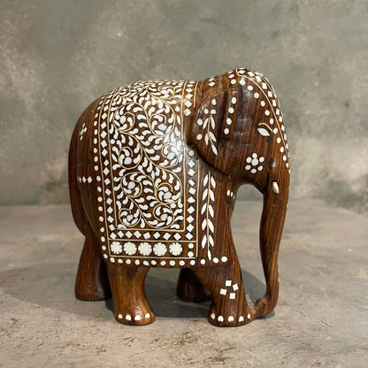 Teak Wood Elephant Hand Carved