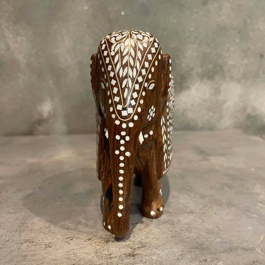 Teak Wood Elephant Hand Carved