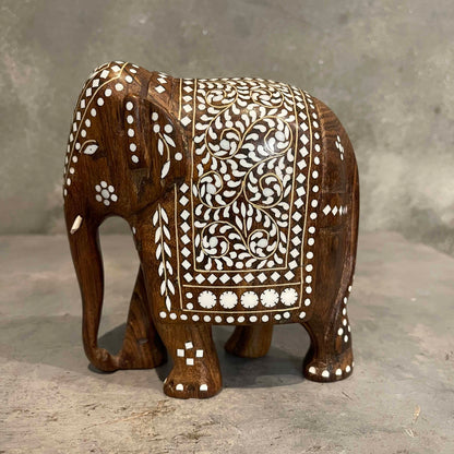 Teak Wood Elephant Hand Carved