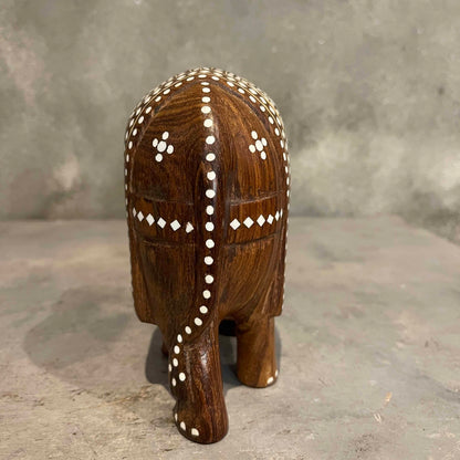 Teak Wood Elephant Hand Carved