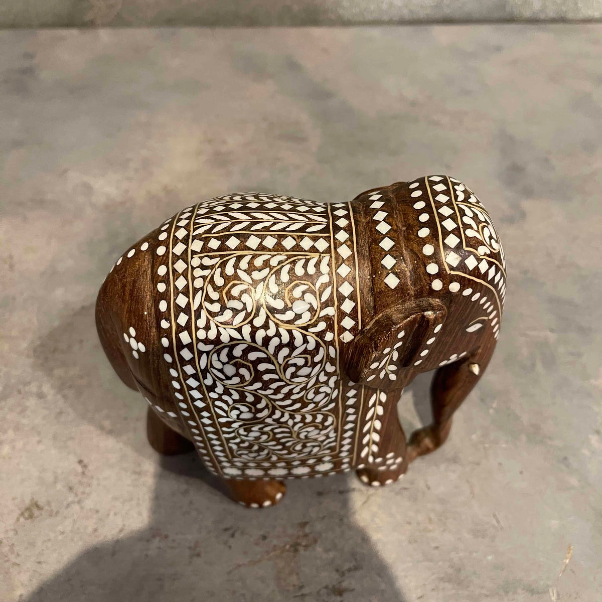 Teak Wood Elephant Hand Carved