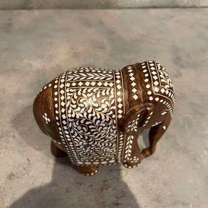 Teak Wood Elephant Hand Carved