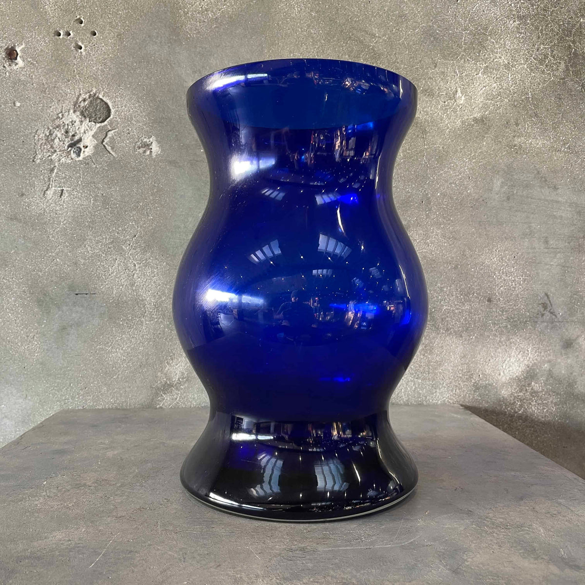 Hand Blown Cobalt Blue Glass Vase