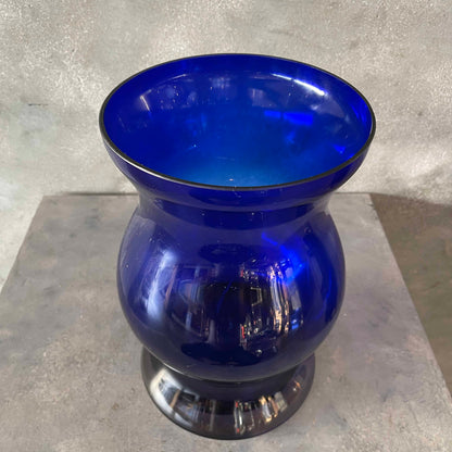 Hand Blown Cobalt Blue Glass Vase