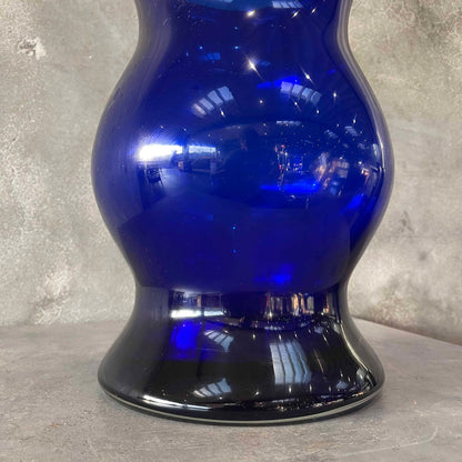 Hand Blown Cobalt Blue Glass Vase
