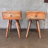Pair of Mango Wood Mid Century Style Side Tables