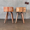 Pair of Mango Wood Mid Century Style Side Tables