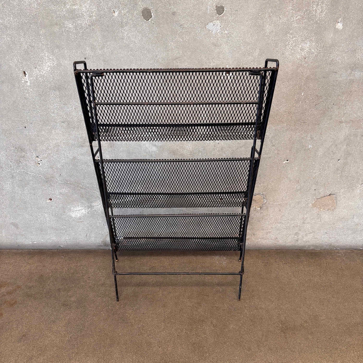 Vintage Wrought Iron Metal Rack