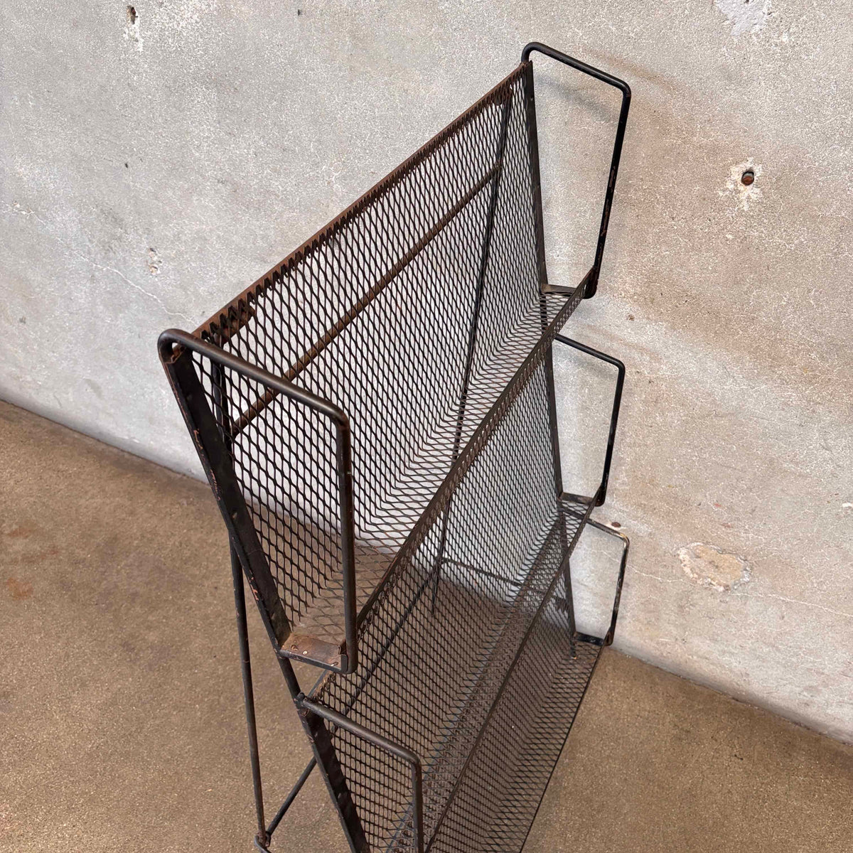 Vintage Wrought Iron Metal Rack