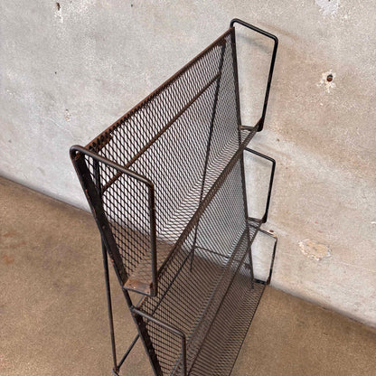 Vintage Wrought Iron Metal Rack